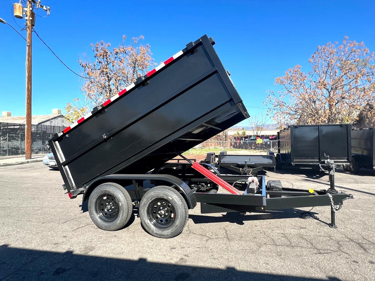 AZ Dump Trailer Rentals — dump trailer ready for customer pickup in Phoenix, AZ
